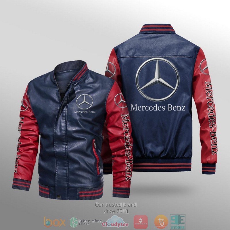 Mercedes_Benz_Car_Brand_Leather_Bomber_Jacket_1