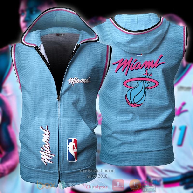 Miami_Heat_Nba_Sleeveless_zip_vest_leather_jacket