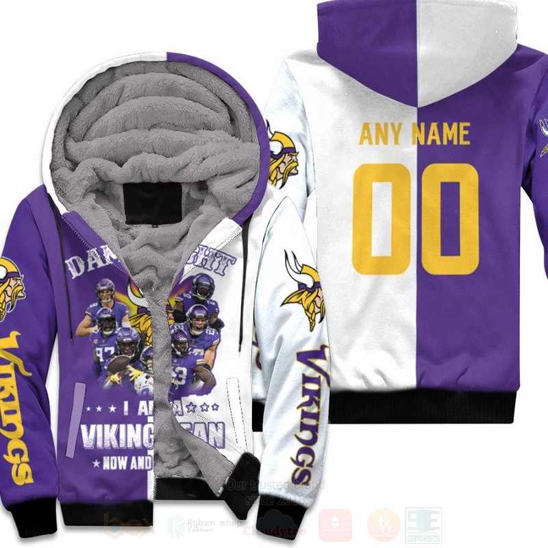 Minesota_Vikings_Damn_Right_I_Am_A_Vikings_Fan_Now_And_Forever_NFL_Personalized_3D_Fleece_Hoodie