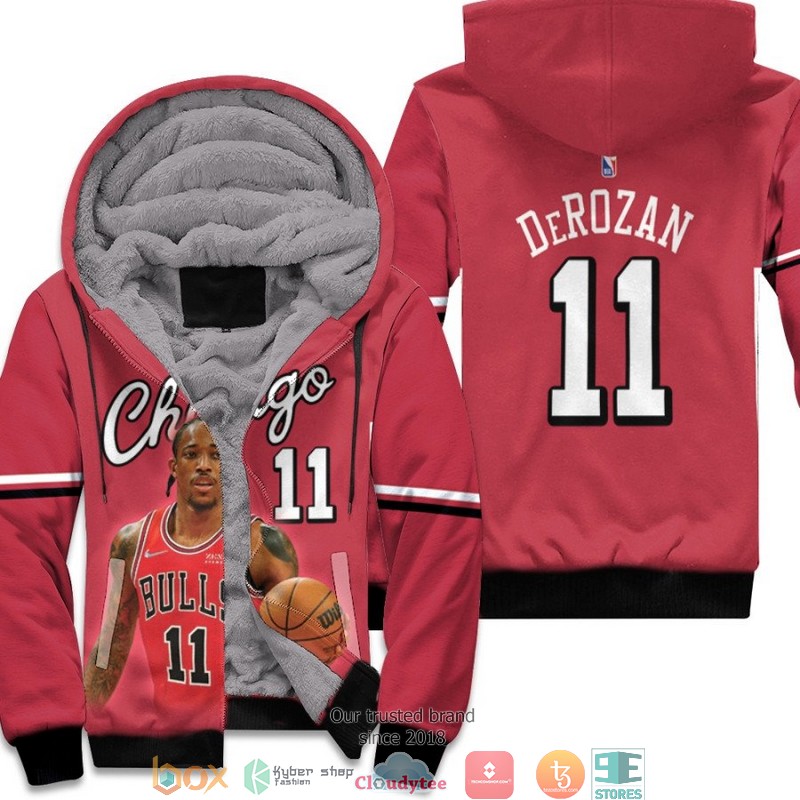 NBA_Chicago_Bulls_Demar_Derozan_11_2021-2022_City_Edition_Red_3D_Fleece_Hoodie