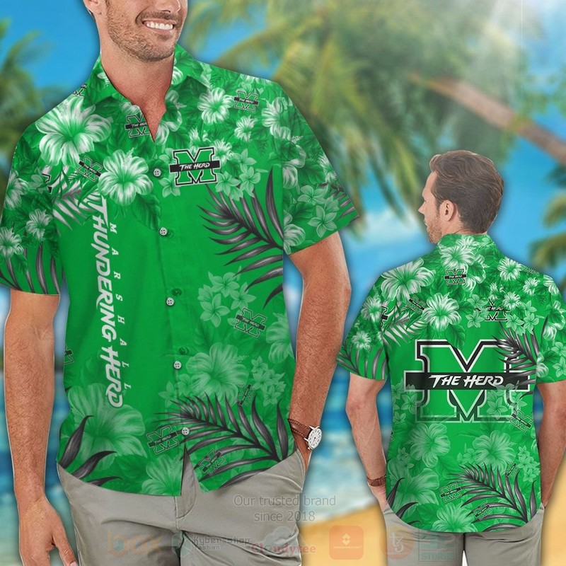NCAA_Marshall_Thundering_Herd_Hawaiian_Shirt_Short_1