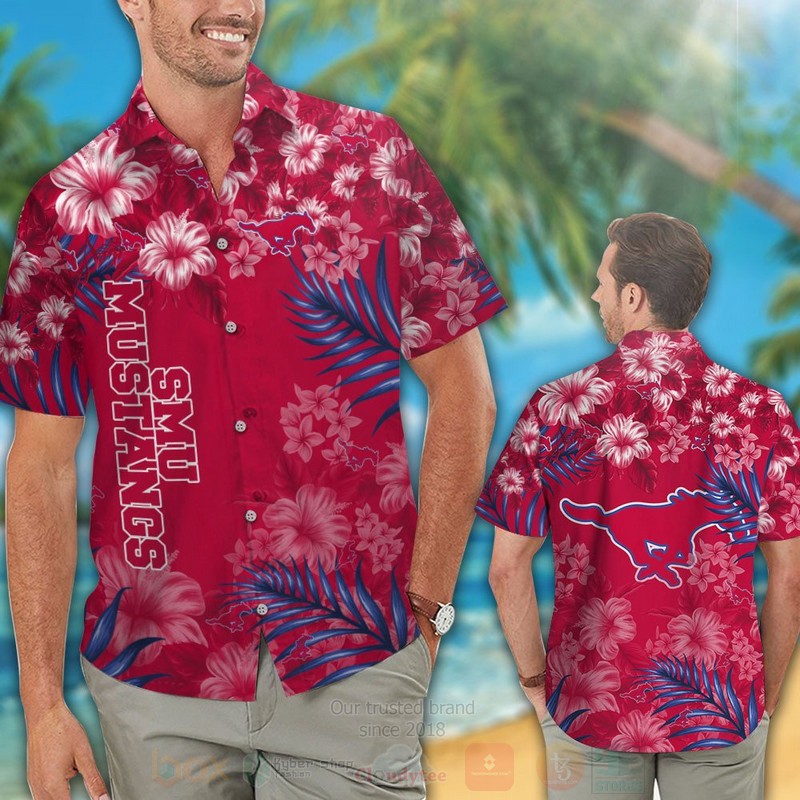 NCAA_SMU_Mustangs_Hawaiian_Shirt_Short_1