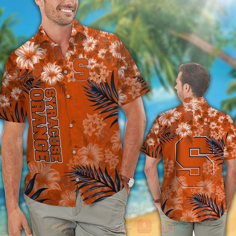NCAA_Syracuse_Orange_Hawaiian_Shirt_Short_1