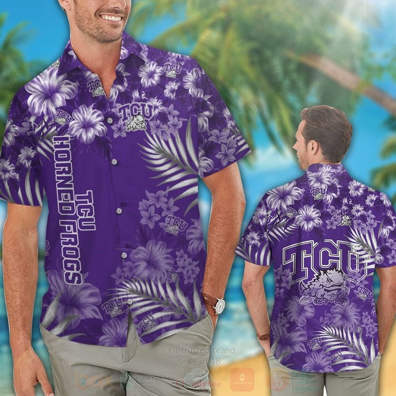 NCAA_TCU_Horned_Frogs_Hawaiian_Shirt_Short_1
