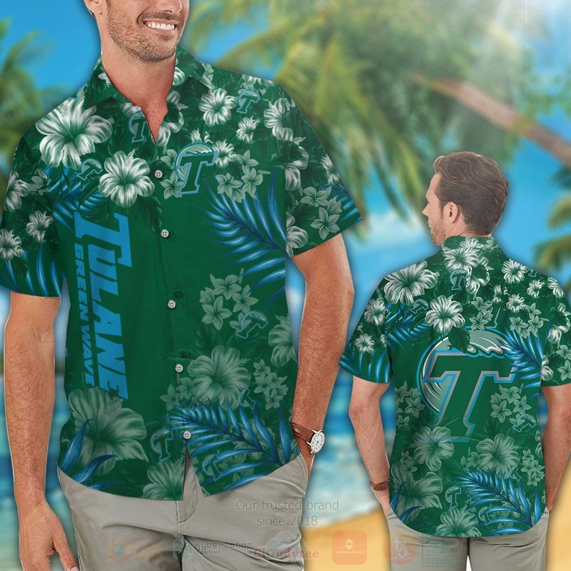 NCAA_Tulane_Green_Wave_Hawaiian_Shirt_Short_1