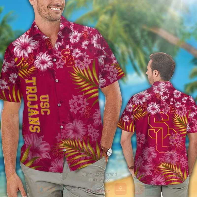 NCAA_USC_Trojans_Hawaiian_Shirt_Short_1