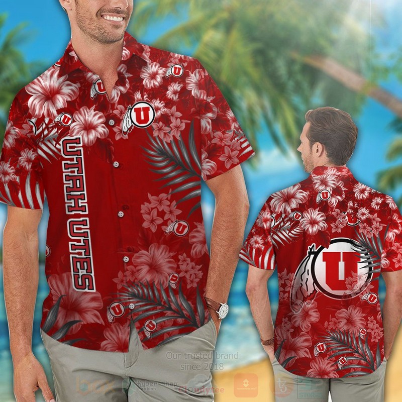 NCAA_Utah_Utes_Hawaiian_Shirt_Short_1