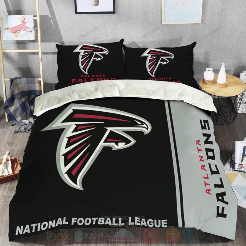 NFL_Atlanta_Falcons_Inspired_Black-Grey_Bedding_Set_1
