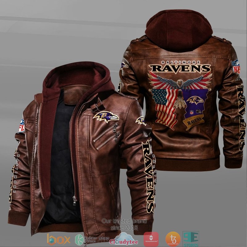 NFL_Baltimore_Ravens_Eagle_American_flag_2d_leather_jacket_1