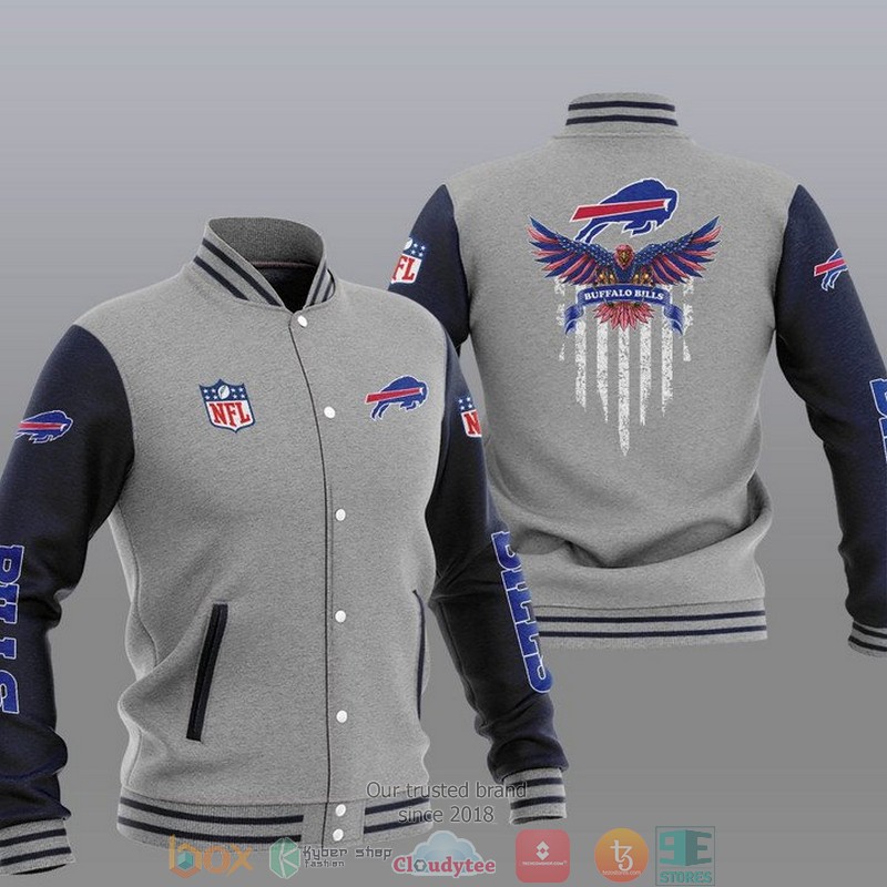 NFL_Buffalo_Bills_Eagle_Thin_Line_Flag_Varsity_Jacket_1