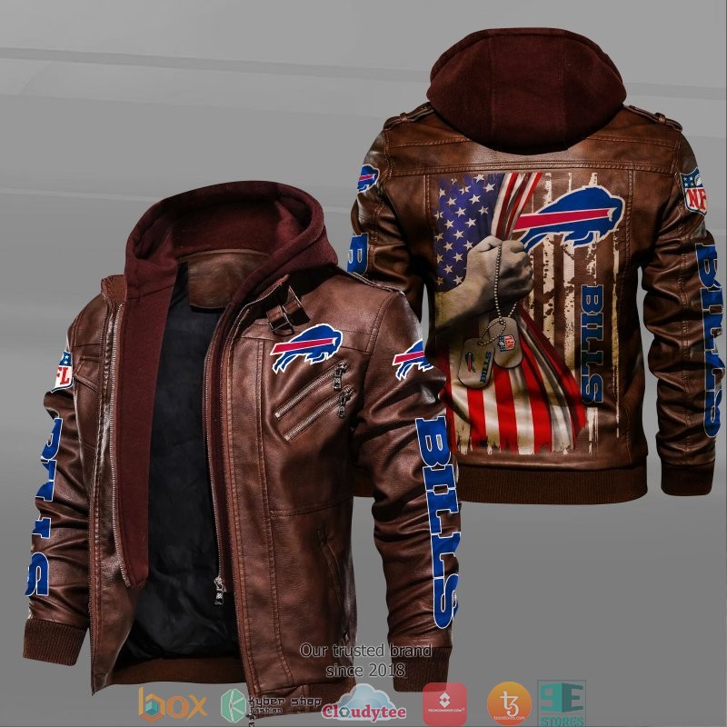 NFL_Buffalo_Bills_hold_American_flag_2d_leather_jacket_1