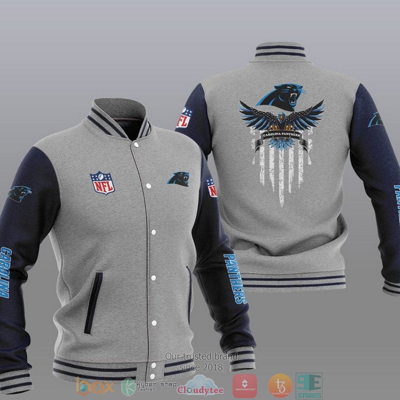 NFL_Carolina_Panthers_Eagle_Thin_Line_Flag_Varsity_Jacket_1