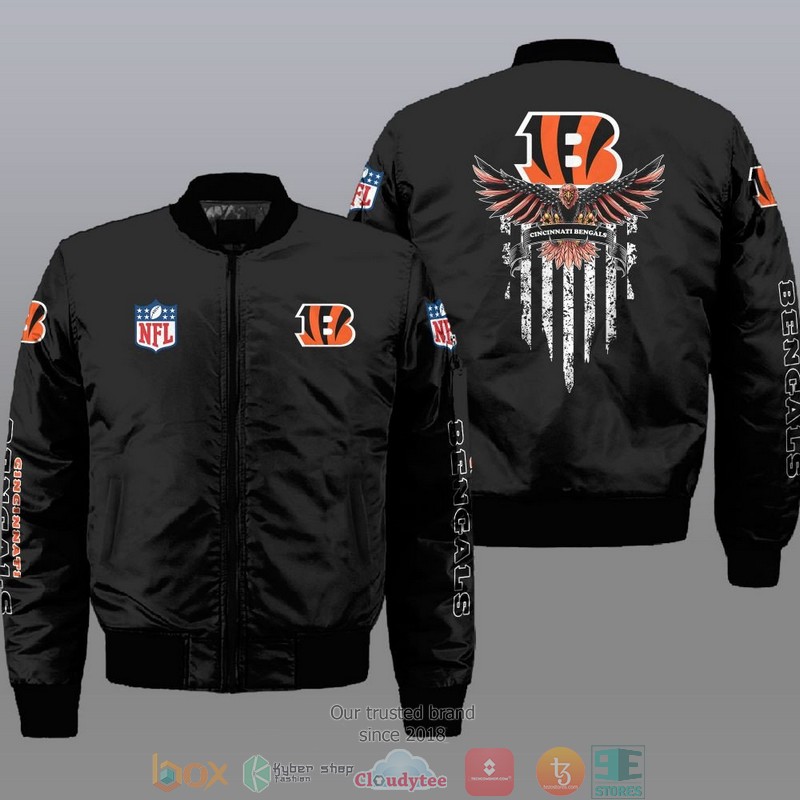 NFL_Cincinnati_Bengals_Eagle_Thin_Line_Flag_Bomber_Jacket