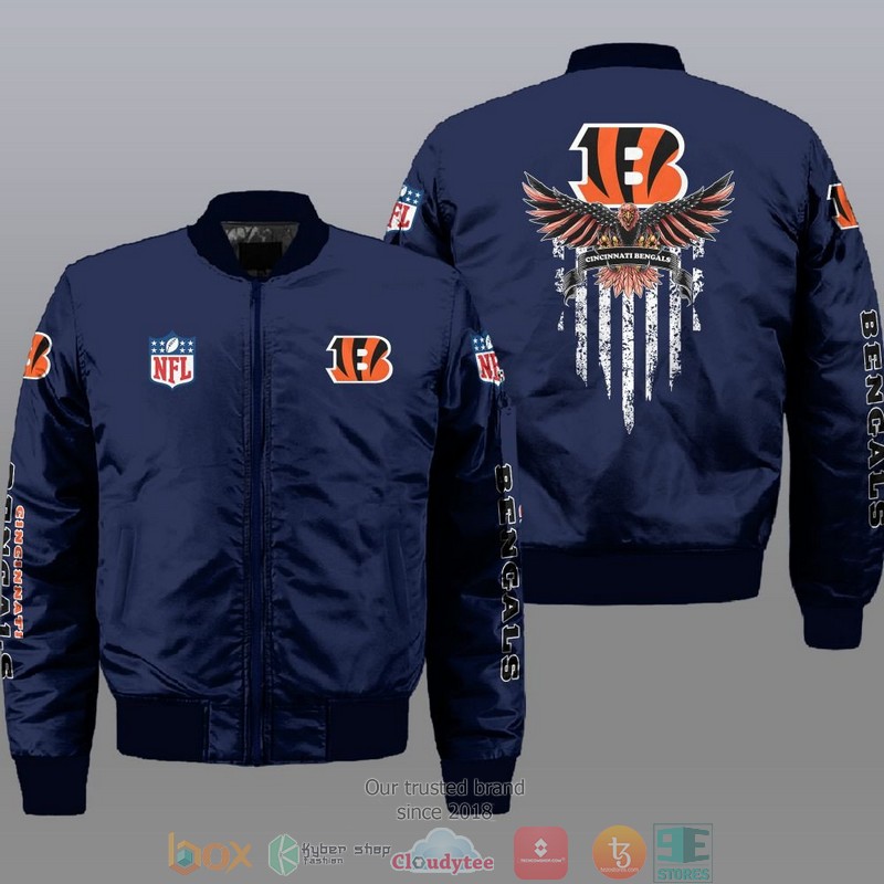 NFL_Cincinnati_Bengals_Eagle_Thin_Line_Flag_Bomber_Jacket_1