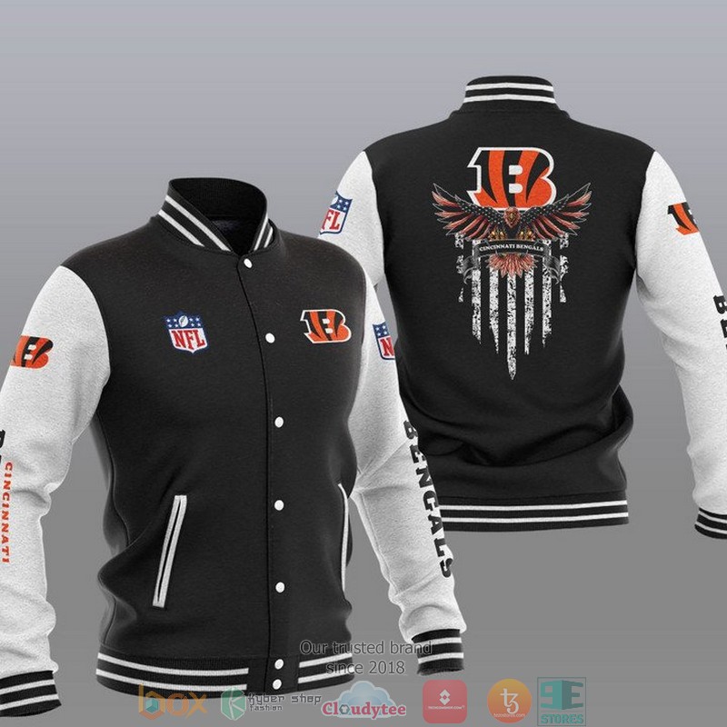 NFL_Cincinnati_Bengals_Eagle_Thin_Line_Flag_Varsity_Jacket_1