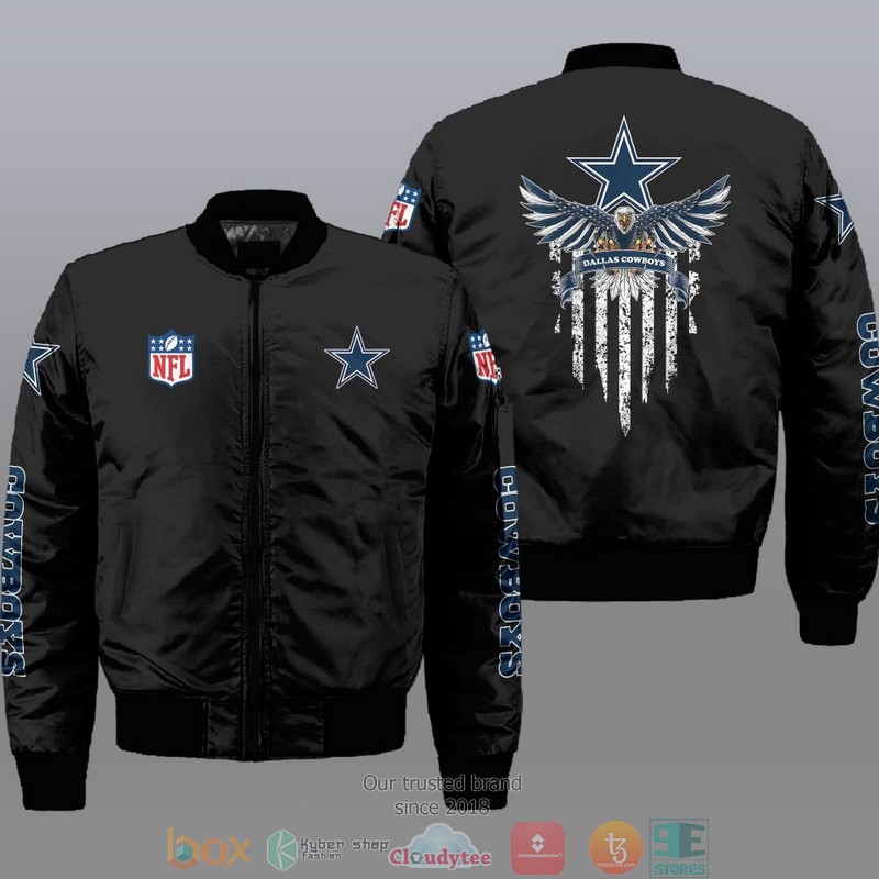 NFL_Dallas_Cowboys_Eagle_Thin_Line_Flag_Bomber_Jacket