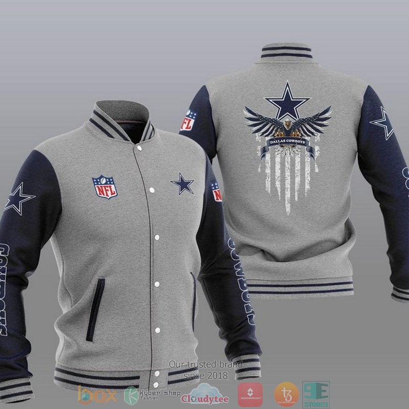 NFL_Dallas_Cowboys_Eagle_Thin_Line_Flag_Varsity_Jacket_1
