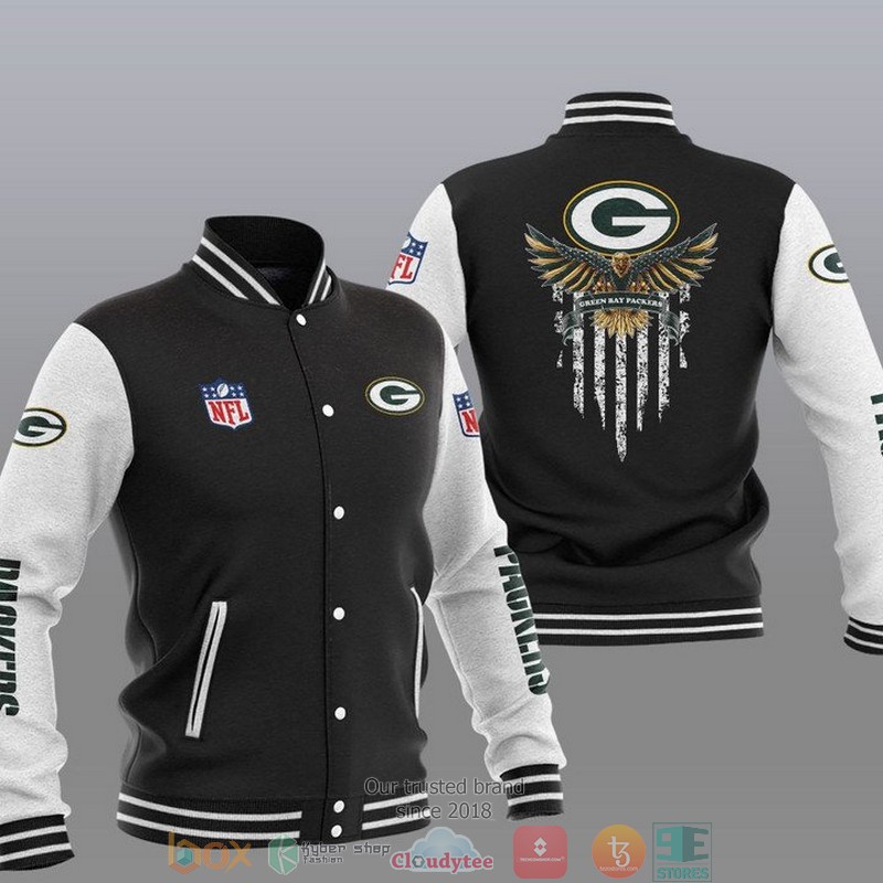 NFL_Green_Bay_Packers_Eagle_Thin_Line_Flag_Varsity_Jacket