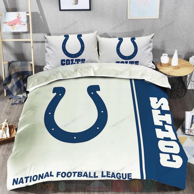 NFL_Indianapolis_Colts_Inspired_White-Navy_Bedding_Set_1