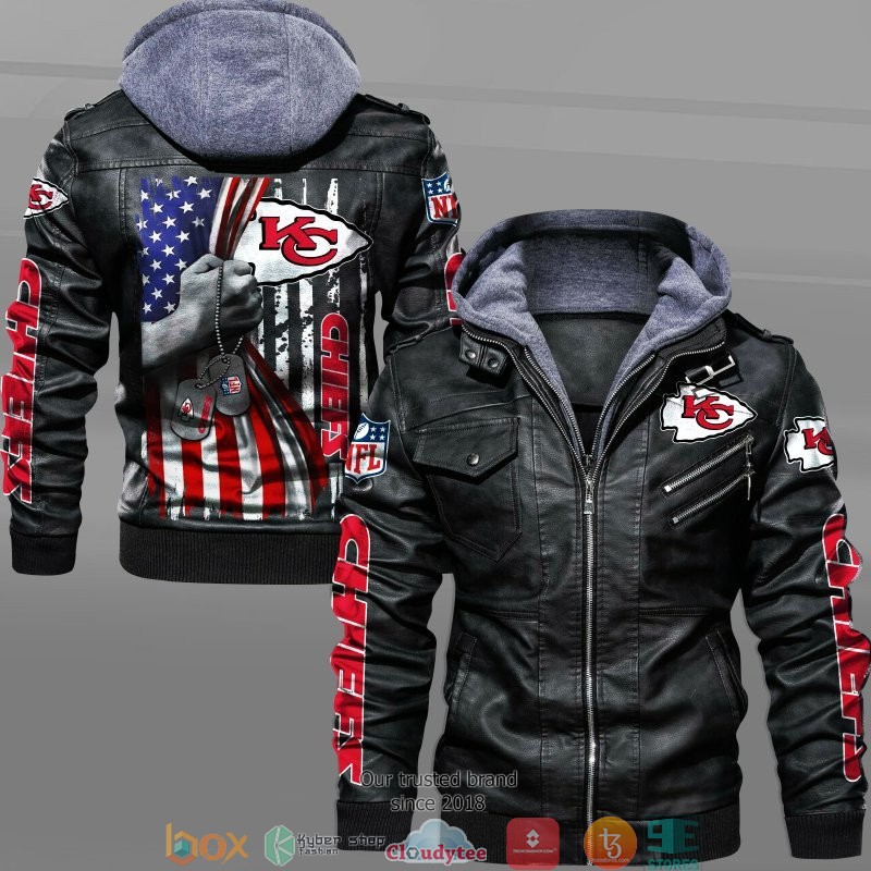 NFL_Kansas_City_Chiefs_hold_American_flag_2d_leather_jacket