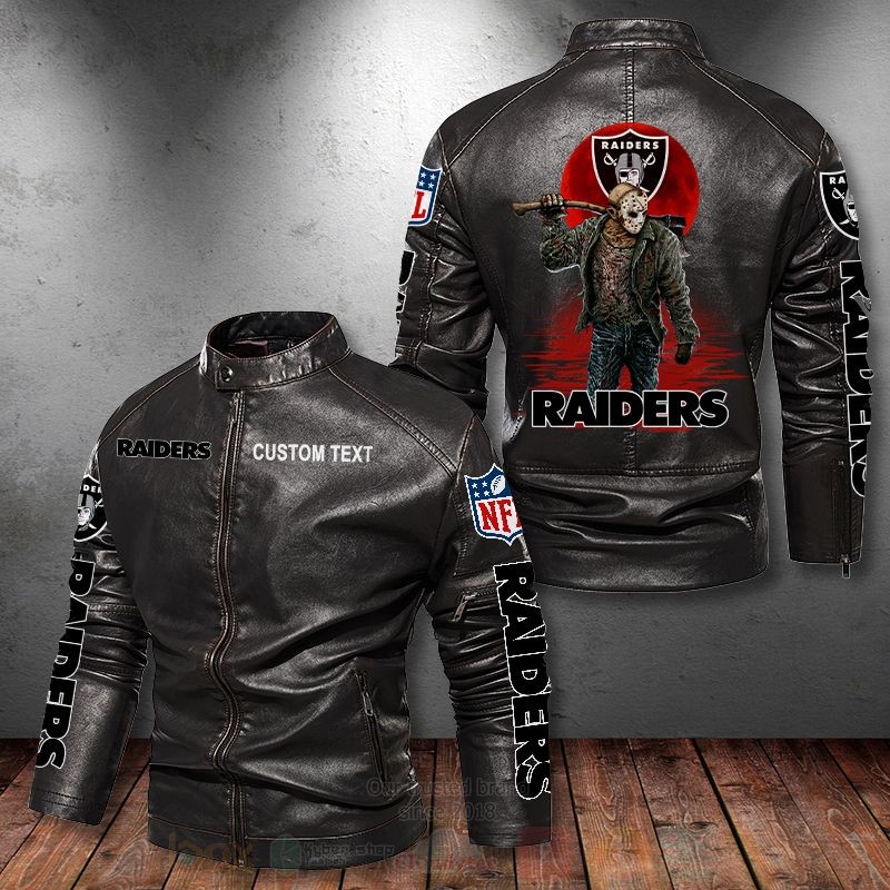 NFL_Las_Vegas_Raiders_Jason_Voorhees_Custom_Name_Collar_Leather_Jacket
