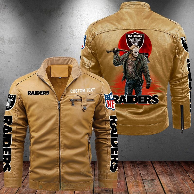 NFL_Las_Vegas_Raiders_Jason_Voorhees_Custom_Name_Trend_Fleece_Leather_Jacket_1
