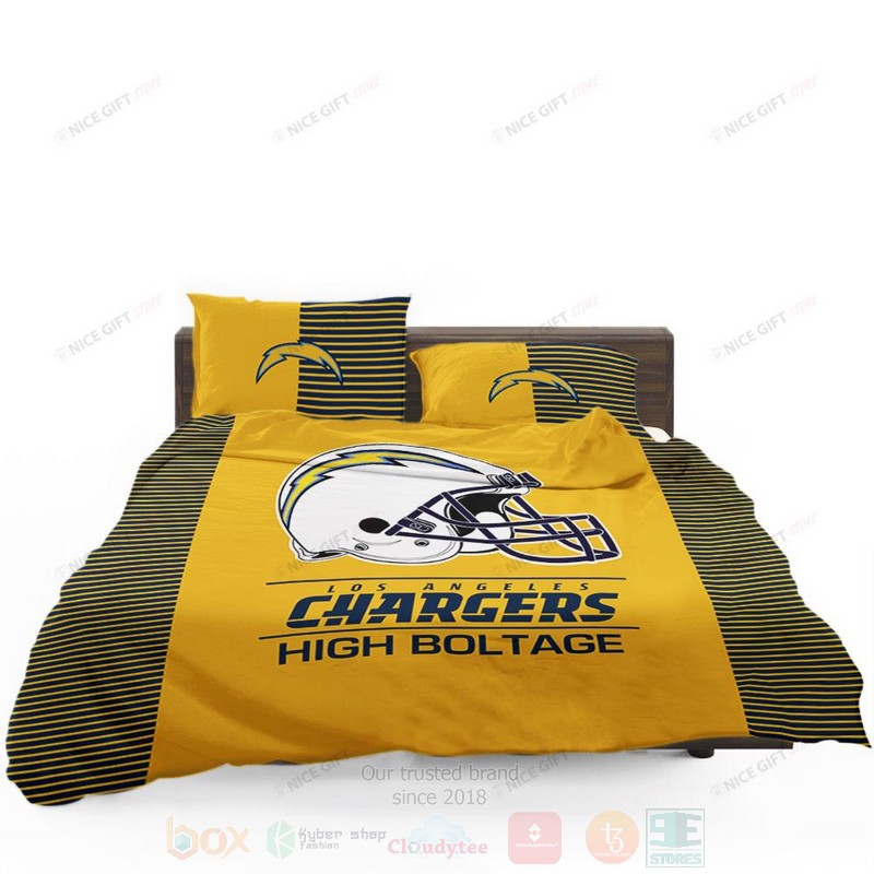 NFL_Los_Angeles_Chargers_High_Boltage_Inspired_Bedding_Set
