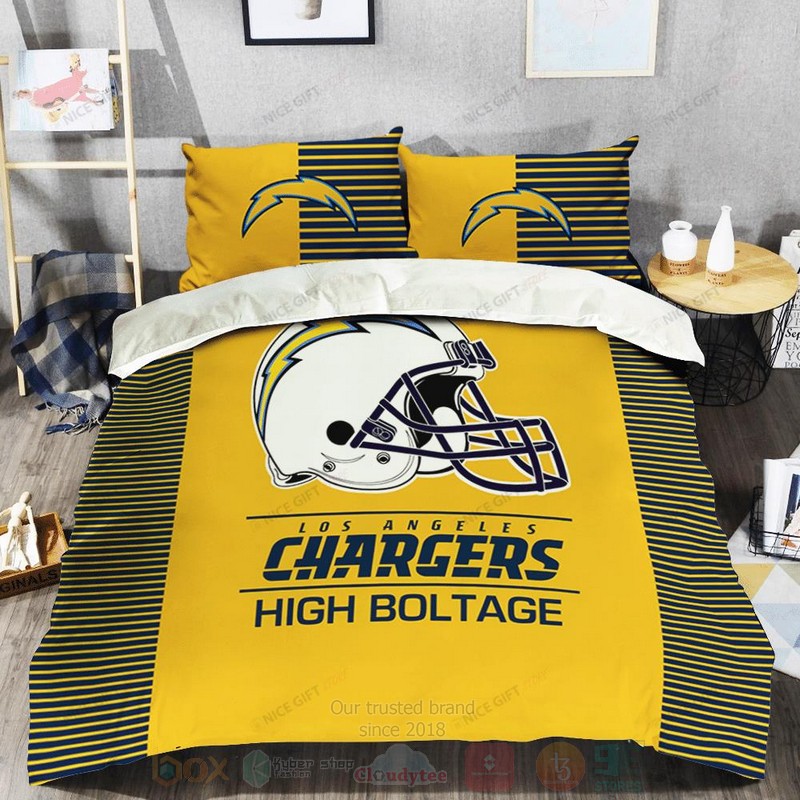 NFL_Los_Angeles_Chargers_High_Boltage_Inspired_Bedding_Set_1