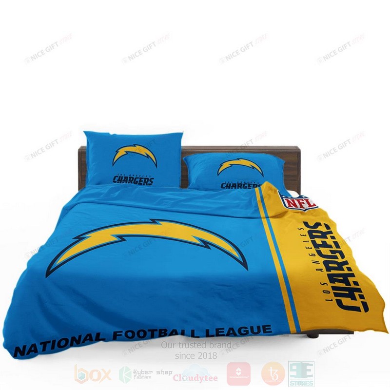 NFL_Los_Angeles_Chargers_Inspired_Blue-Yellow_Bedding_Set