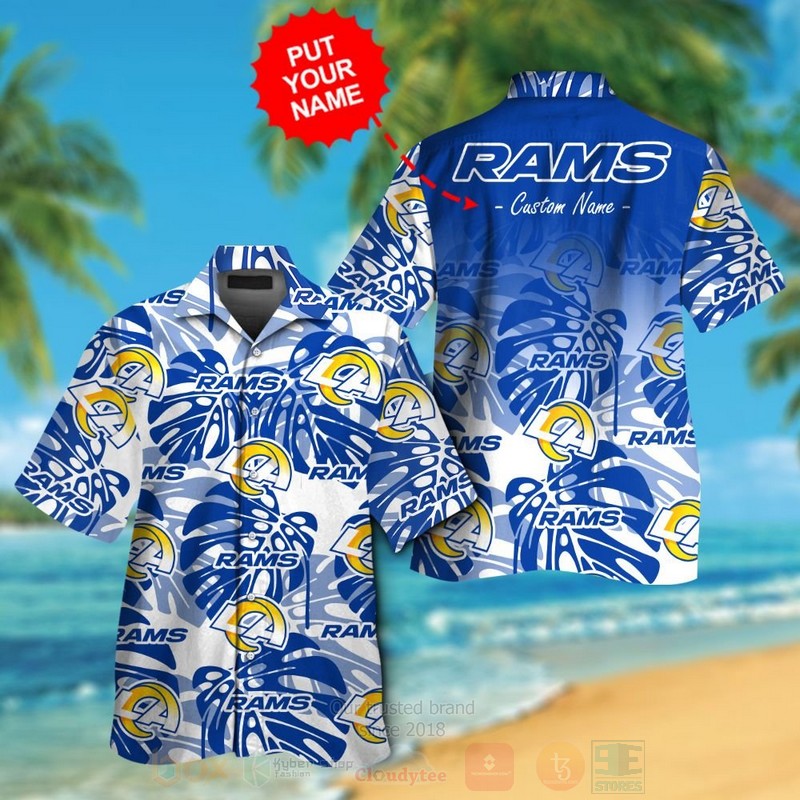 NFL_Los_Angeles_Rams_Custom_Name_Hawaiian_Shirt_Short