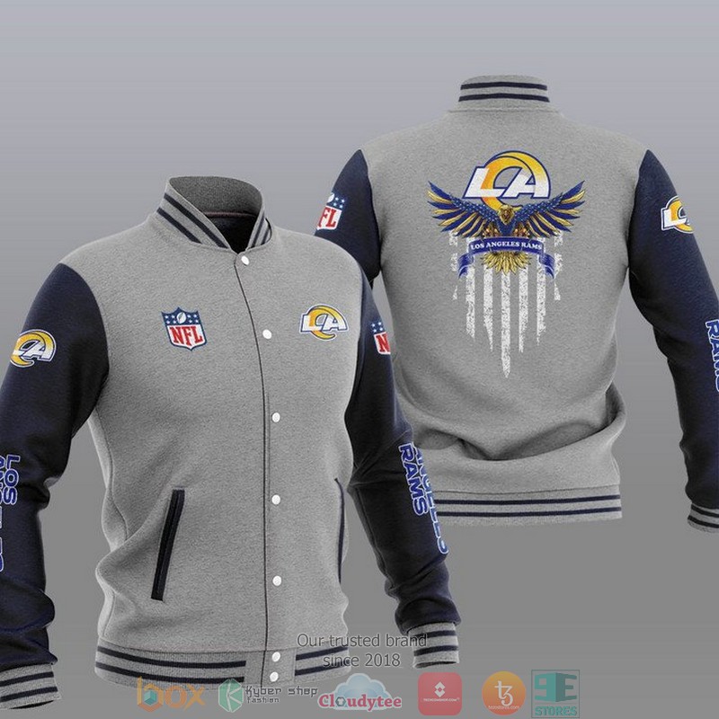 NFL_Los_Angeles_Rams_Eagle_Thin_Line_Flag_Varsity_Jacket_1