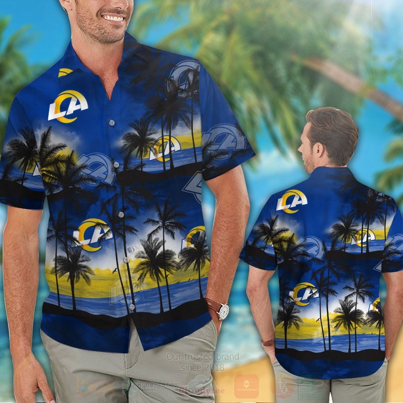 NFL_Los_Angeles_Rams_Hawaiian_Shirt_Short_1
