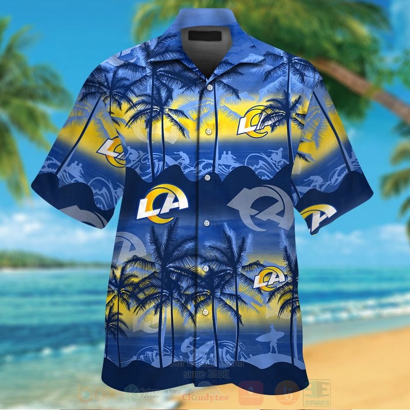 NFL_Los_Angeles_Rams_Surf_Hawaiian_Shirt_Short