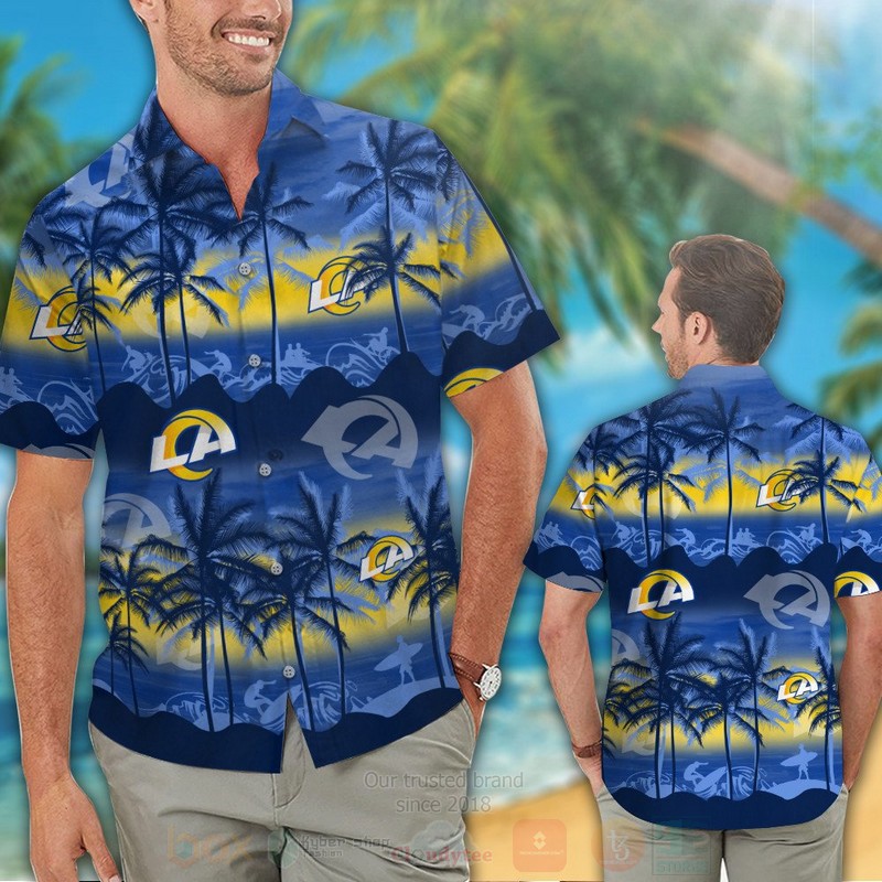 NFL_Los_Angeles_Rams_Surf_Hawaiian_Shirt_Short_1