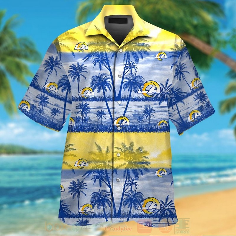 NFL_Los_Angeles_Rams_Yellow-Blue_Hawaiian_Shirt_Short