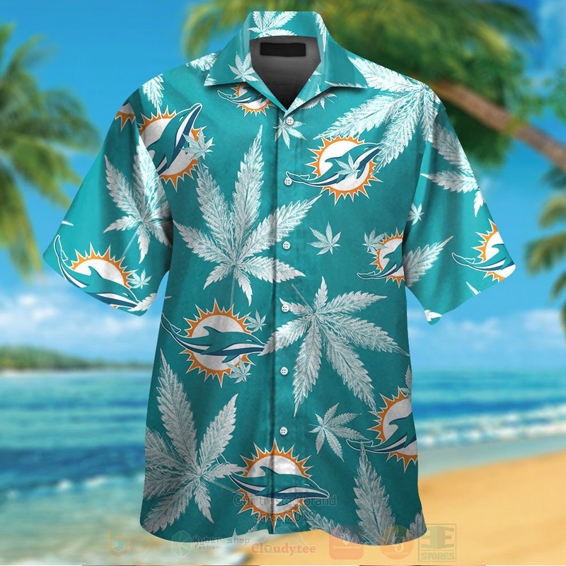 NFL_Miami_Dolphins_Cannabis_Leaves_Hawaiian_Shirt_Short