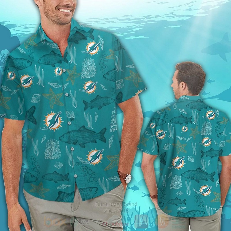 NFL_Miami_Dolphins_Fish_Hawaiian_Shirt_Short_1