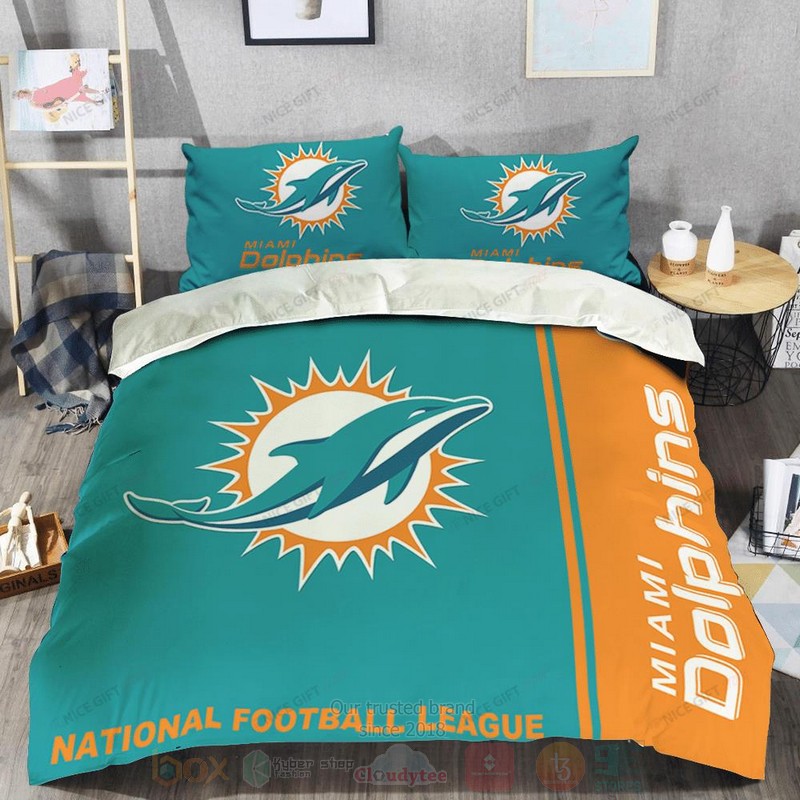 NFL_Miami_Dolphins_Inspired_Yellow-Blue_Bedding_Set_1