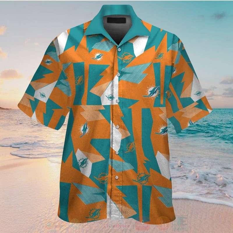 NFL_Miami_Dolphins_Orange-Blue_Hawaiian_Shirt_Short