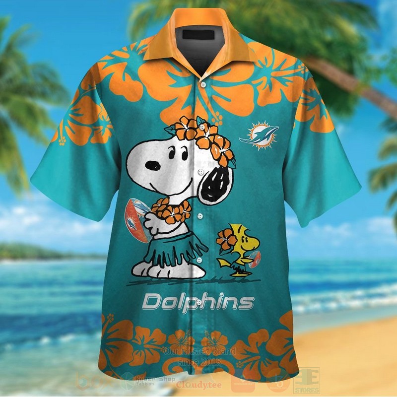 NFL_Miami_Dolphins_Snoopy_and_Woodstock_Hawaiian_Shirt_Short
