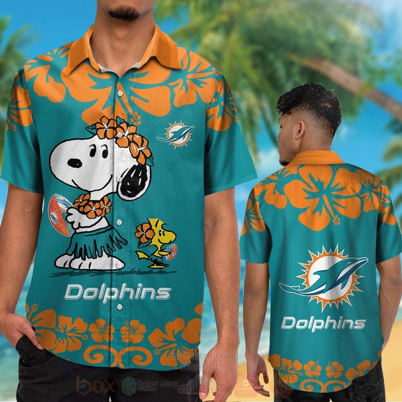 NFL_Miami_Dolphins_Snoopy_and_Woodstock_Hawaiian_Shirt_Short_1
