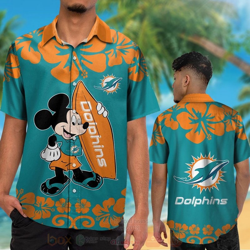 NFL_Miami_Dolphins_and_Mickey_Mouse_Hawaiian_Shirt_Short_1