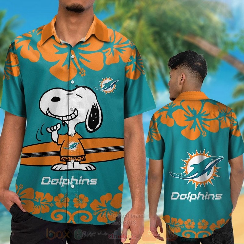 NFL_Miami_Dolphins_and_Snoopy_Hawaiian_Shirt_Short_1