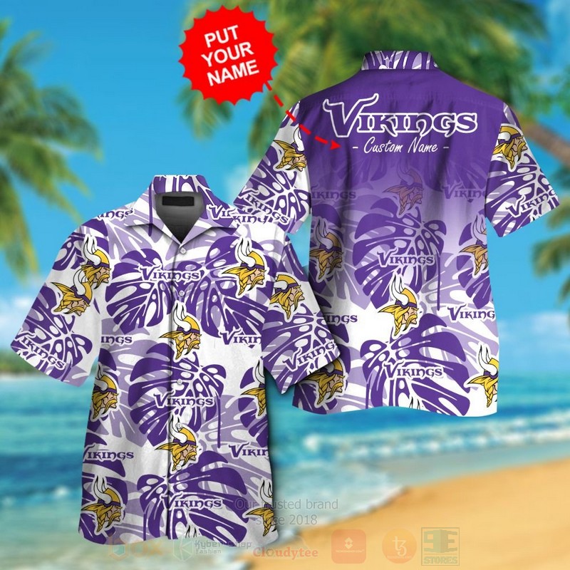 NFL_Minnesota_Vikings_Custom_Name_Hawaiian_Shirt_Short