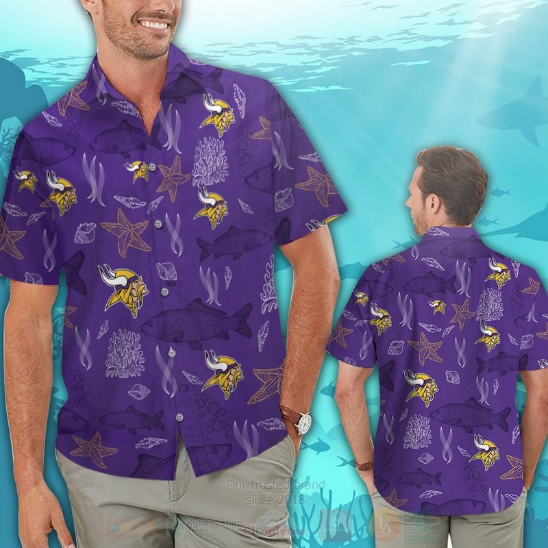 NFL_Minnesota_Vikings_Fish_Hawaiian_Shirt_Short_1