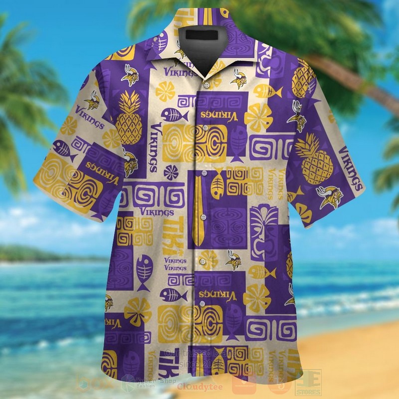NFL_Minnesota_Vikings_Pineapple_Hawaiian_Shirt_Short