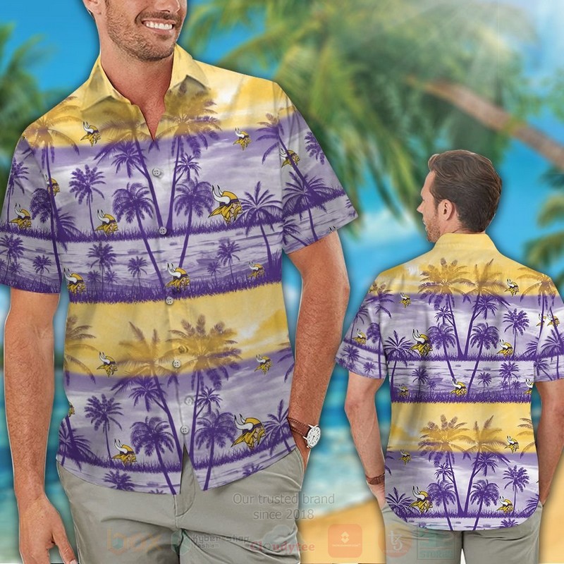 NFL_Minnesota_Vikings_Purple-Yellow_Hawaiian_Shirt_Short_1