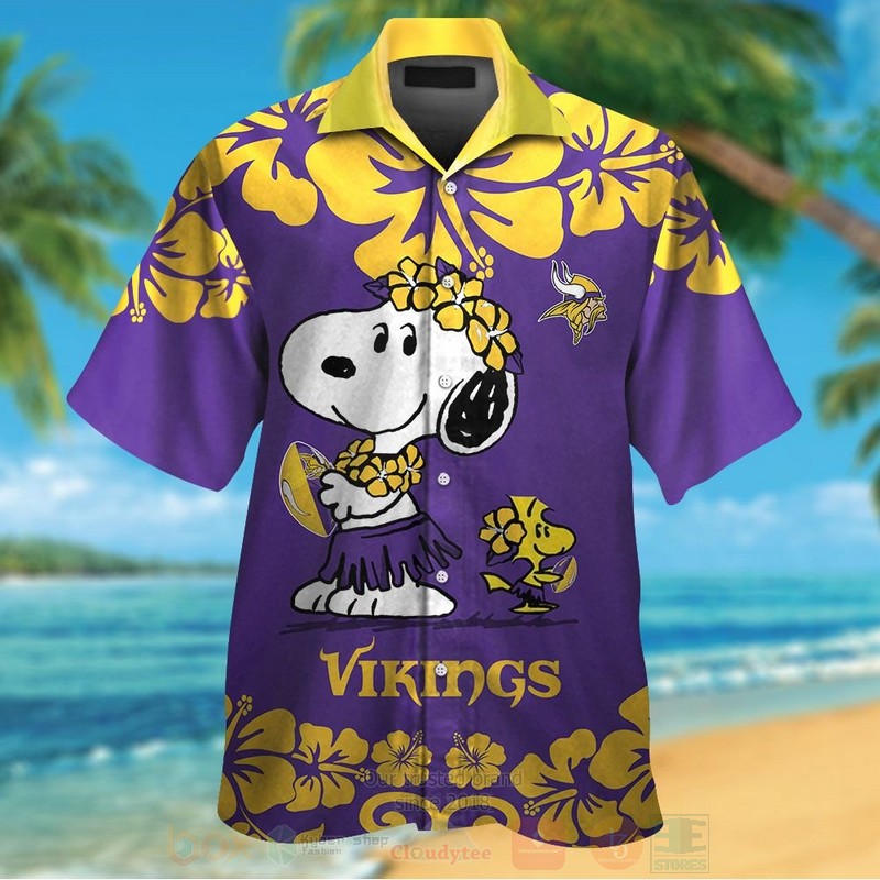 NFL_Minnesota_Vikings_Snoopy_and_Woodstock_Hawaiian_Shirt_Short