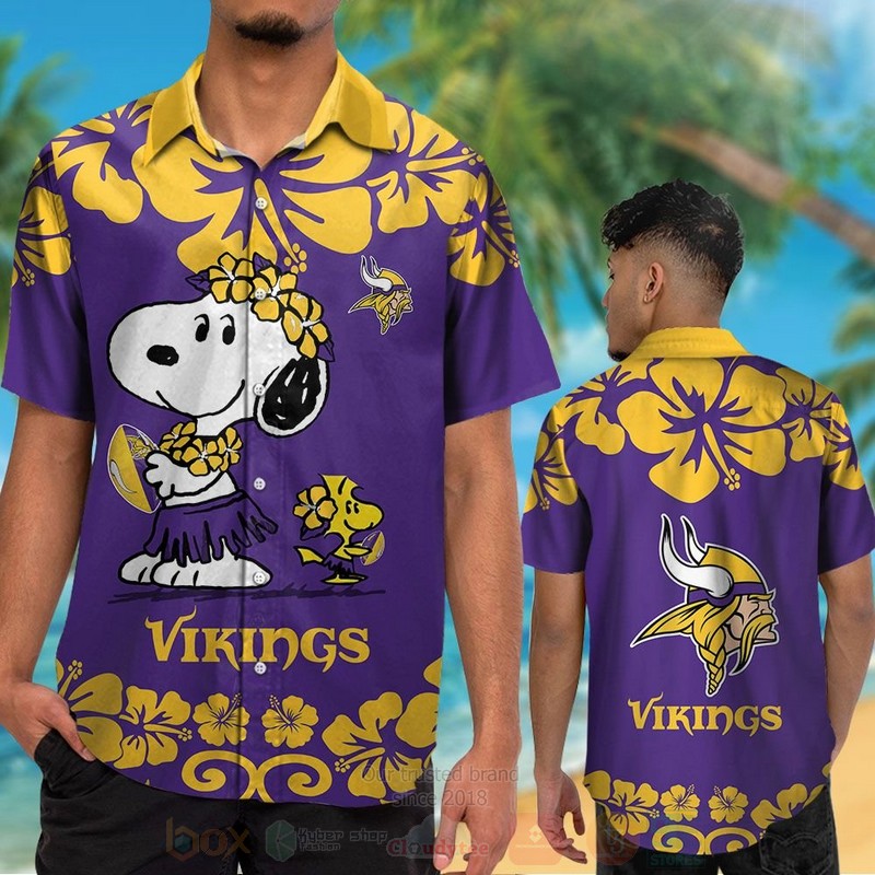NFL_Minnesota_Vikings_Snoopy_and_Woodstock_Hawaiian_Shirt_Short_1