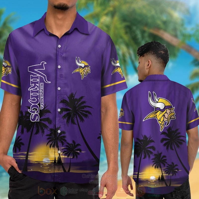 NFL_Minnesota_Vikings_Sun_Hawaiian_Shirt_Short_1